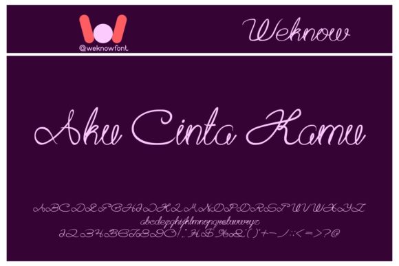 Aku Cinta Kamu: A Script Font for Clear Campaigns