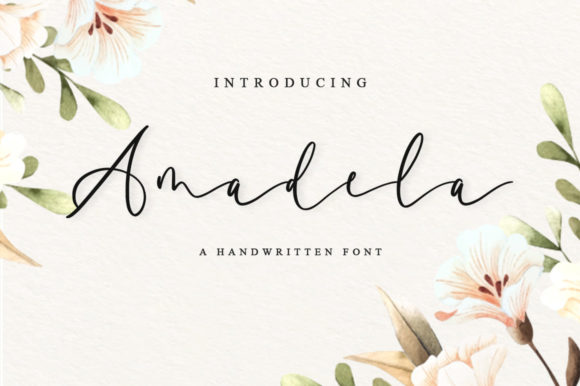 Amadela: A Romantic Script Font for Editorial Design
