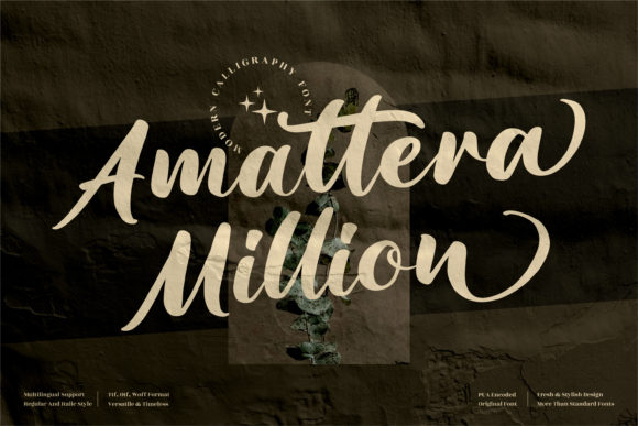 Amattera Million: A Script Font for Clear Campaigns
