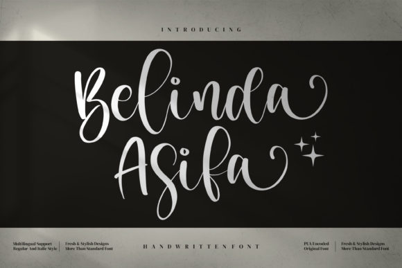 Belinda Asifa: A Script Font for Editorial Design