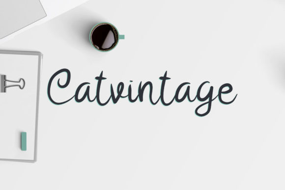 Catvintage: A Curved Script Font for Modern Web Design