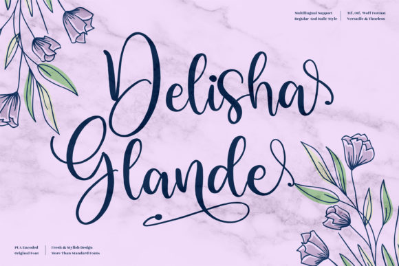Delisha Glande: A Dazzling Script Font for Web Design
