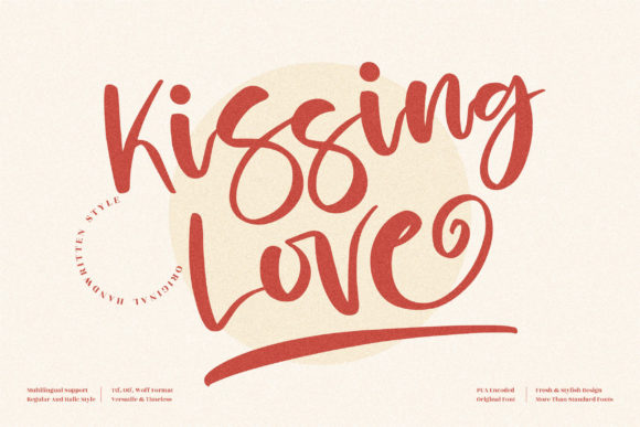 Kissing Love Font: A Playful Script for Branding