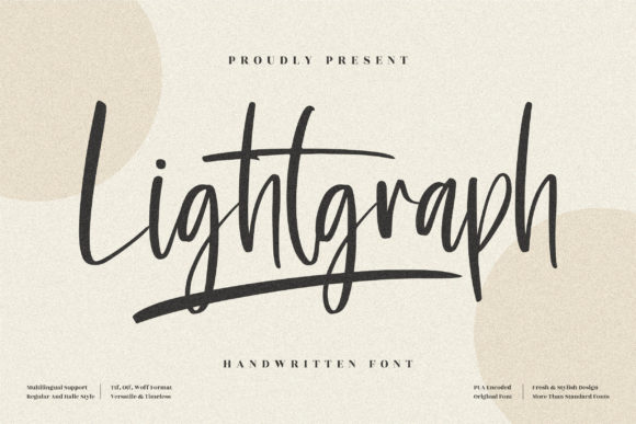 Lightgraph: A Refined Script Font for Editorial Design