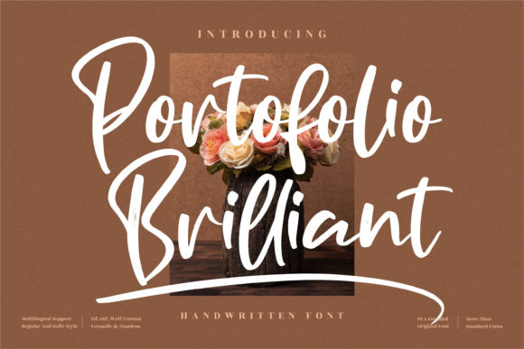 Portofolio Brilliant: An Elegant Script Font for Editors