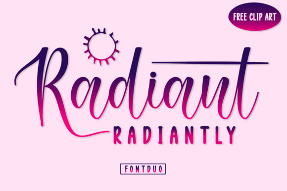 Radiant Radiantly: A Script Font for Editorial Design