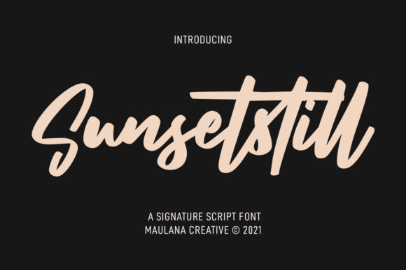 Sunsetstill: A Playful Script Font for Brands