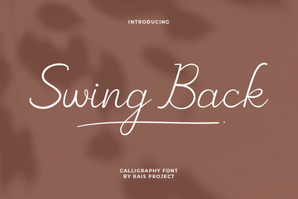 Swing Back Font: A Delicate Script for Makers